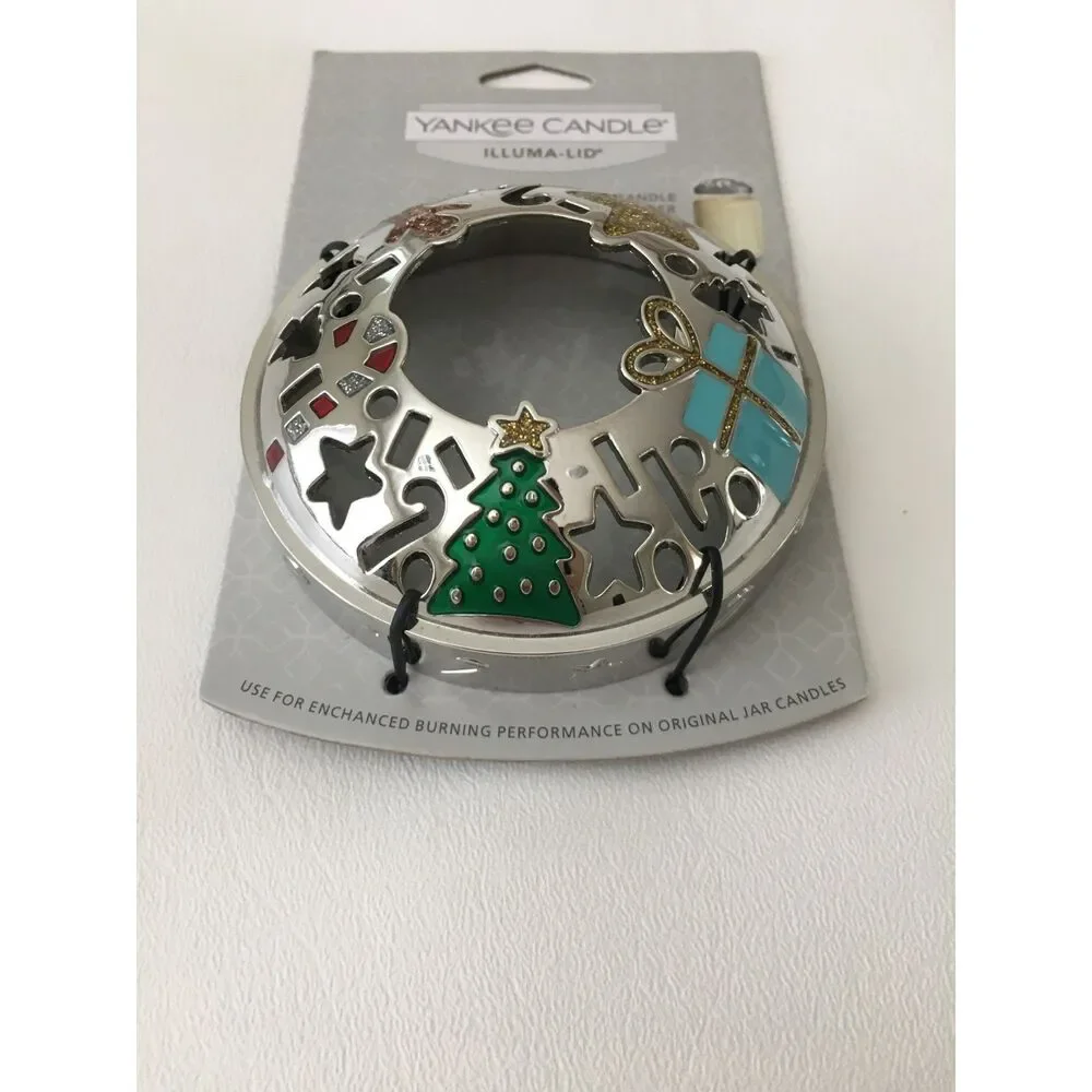 Yankee Candle Illuma-Lid Christmas Holiday Candle Topper Reindeer Gift Star NEW